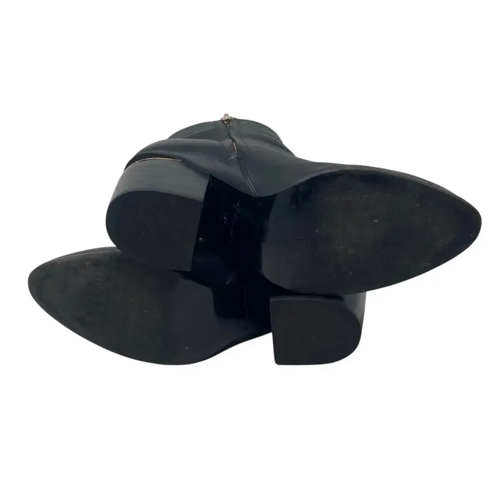 Alexander Wang Gabi Rose Gold Black Leather Ankle Boots - EURO Size 37.5 - Picture 8 of 10